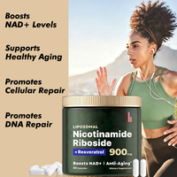 Capsules de Nicotinamide Riboside Liposomal NAD 900mg, Complément Alimentaire Anti-Âge pour Adultes, Stimule l'Énergie et l'Immunité