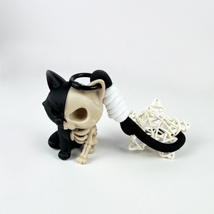 Portachiavi Scheletro di Gatto Stampato in 3D, 7,5 cm, in Plastica ABS, Tema Animale, Regalo Promozionale - Product Image 2