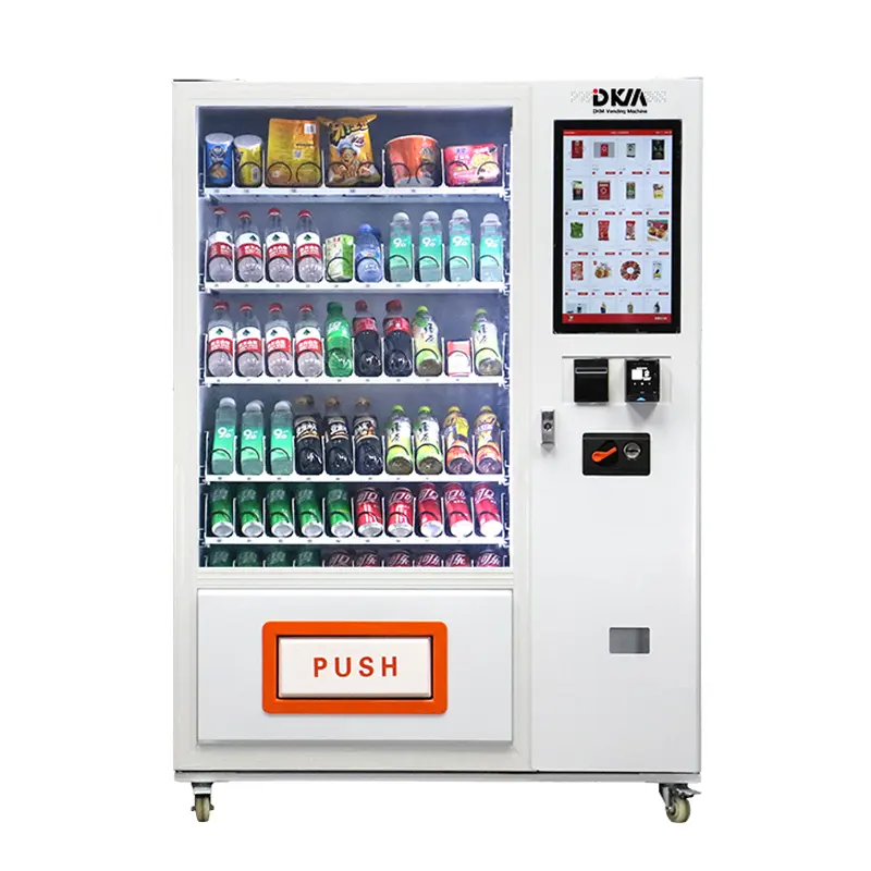 آلة بيع طعام وخفيفة الوزن آلية ومبردة للمتاجر منخفضة التكلفة مبتكرة ومصنعة في الصين من DKM