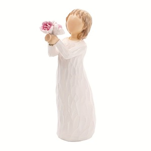 รูปปั้นนางฟ้าสาวทูอี้ งานเรซิ่นเพ้นท์มือ ของขวัญตกแต่งบ้าน - Product Image 3