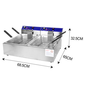 Friteuse Offre Spéciale 2 réservoirs 4 paniers Friteuse électrique Équipement de <span class=keywords><strong>restaurant</strong></span> Friture de poulet - Product Image 6