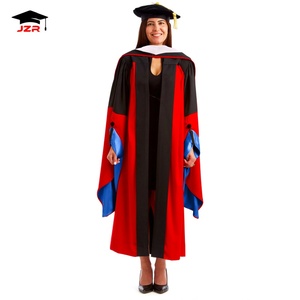 Vente en gros de luxe personnalisé doctorat Graduation Tam et robe avec capuche pour l'université et 8 faces Tam - Product Image 2