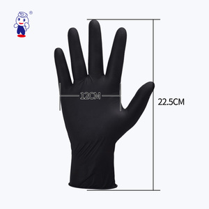 100 Pezzi Guanti Monouso in Nitrile Nero Senza Polvere per Esami Dentali e Touch Screen, Lunghezza 23cm, Economici e Sicuri - Product Image 2