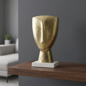 Jaffs Exports 26cm H X 23cm W X 18cm L Aluminium Abstract Gold Bird Sculpture Handmade Eco-Friendly Durable Modern Contemporary - Product Image 2