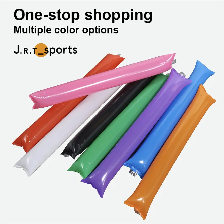 JRT卸売カスタム印刷ロゴインフレータブルサンダースティック応援スティックスポーツやゲーム用ノイズメーカー