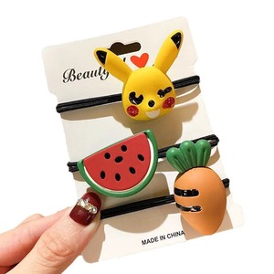 Lindas ligas para el cabello con diseño de frutas y animales, bandas para cola de caballo de alta elasticidad para uso casual - Product Image 5