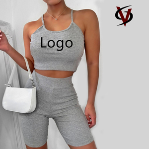 Sexy All'ingrosso Pianura Tinti di Nero Solido 92% Cotone 8% Elastan Slim Fit Della Ragazza di Sport Gilet Yoga Tuta Tank Top per Le Donne - Product Image 6