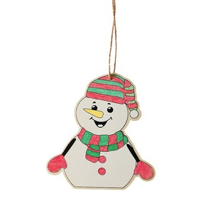 Kit de Adornos Navideños de Madera para Niños, Manualidades Colgantes, Juguete Educativo para el Hogar, Regalos Festivos, Estilo Festivo a Todo Color - Product Image 4