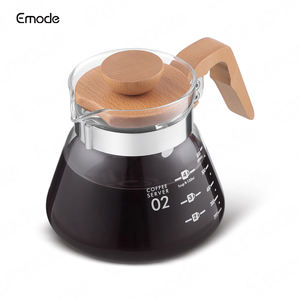 סיטונאי מפעל חדש במפעל גבוה בורוסיליקט סיר זכוכית ידית עץ ידית קפה שיתוף סיר - Product Image 3