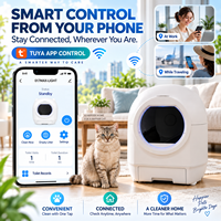 Bac à litière autonettoyant pour chat 80L, bac à litière intelligent automatique, contrôle par application Tuya, sécurité à 4 capteurs, faible bruit 36dB pour chats de 1,5 à 10 kg