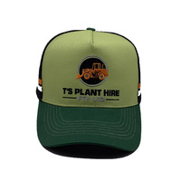 Gorra Trucker Personalizable de 5 Paneles, Moderna, de Malla, con Dos Rayas y Logotipo Bordado en 3D, para Uso en Exteriores