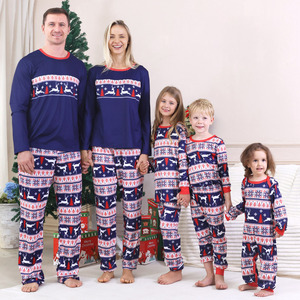 Nouveau pyjama tricoté thermique imprimé père <span class=keywords><strong>noël</strong></span> rouge et noir blanc à carreaux correspondant <span class=keywords><strong>noël</strong></span> parent-enfant famille maison porter - Product Image 3