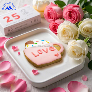 Các loại bánh quy được trang trí theo chủ đề Tình yêu với thiết kế cốc và trái tim, bánh quy Ngày Valentine - Product Image 2