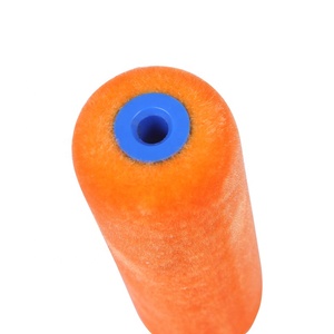 Rouleau de peinture en mousse floquée orange de haute qualité, qualité industrielle et bricolage, pour la peinture et la décoration - Product Image 3