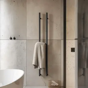 गर्म इलेक्ट्रिक तौलिया रैक बाथरूम गर्म रेल दीवार पर लगने वाला तौलिया वार्मर ऊर्ध्वाधर गर्म तौलिया रेल