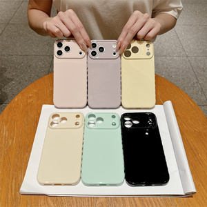 เคสโทรศัพท์มือถือ TPU นิ่มสีพื้นลายหัวใจด้านข้าง สำหรับ <span class=keywords><strong>iPhone</strong></span> 17 <span class=keywords><strong>Pro</strong></span> <span class=keywords><strong>Max</strong></span> 17 Air 16 15 14 13 12 <span class=keywords><strong>11</strong></span> ป้องกันการกระแทก - Product Image 1