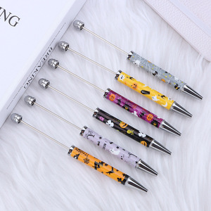 Creative Design DIY Halloween & Christmas Plastic Heat Transfer Printing Flower Film Pattern Bead Pens for Gifts - Product Image 3
