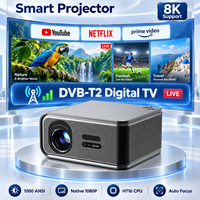 Projecteur 30000 Lumens 4K Android Smart Wifi Full HD 1080P Natif DVB-T2 TV Numérique Jeux Cinéma Maison