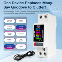 Compteur d'énergie intelligent WiFi monophasé 8-en-1 de classe 0.5 avec protection contre les fuites de courant et tension – Nouveauté en gros