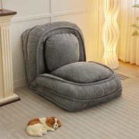 Fauteuil-lit gris pour chien, avec dossier réglable, idéal pour chambre à coucher – Vente en gros