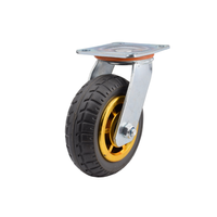 Roulettes industrielles robustes en caoutchouc de 4, 5, 6 et 8 pouces, roulettes pivotantes pour chariot, roues de 5 pouces de diamètre, OEM/ODM pris en charge