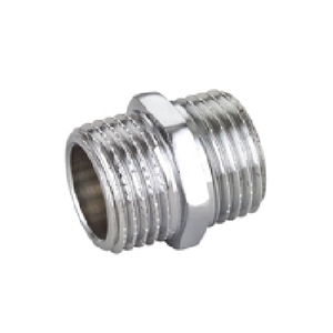Raccordo diritto in ottone cromato da 1/4 di pollice per componenti di sistemi HVAC - Product Image 1