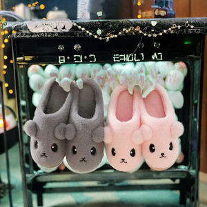 Pantuflas Cálidas de Felpa para Mujer y Hombre, Antideslizantes para Interiores de Invierno, con Forro de Malla y Suela de Goma Gruesa, Decoración de Lazo - Product Image 2