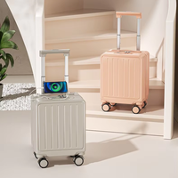 Maleta de Viaje Ligera para Niños, Equipaje con Ruedas de Neopreno de 14 Pulgadas, Diseño Minimalista de Lujo con Puerto USB