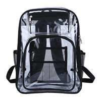 Nouveau Sac à Dos Transparent en PVC Grande Capacité Personnalisé, Vente Directe Usine 2026, Sac à Dos Scolaire Étanche Transparent