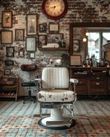 Chaise de coiffure hydraulique de style vintage antique pour salon de beauté, mobilier commercial 2024, design moderne