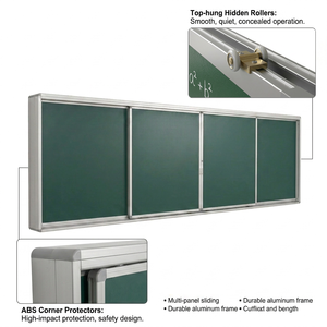 <span class=keywords><strong>Pizarra</strong></span> Magnética <span class=keywords><strong>Profesional</strong></span> Verde para Aula Escolar, <span class=keywords><strong>Pizarra</strong></span> de Escritura con Tiza Borrable, Marco de Aluminio, Material Didáctico - Product Image 1
