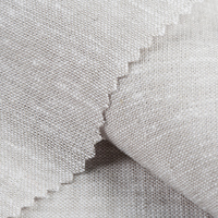 Tissu tissé en lin et coton de qualité supérieure, écologique, teint en fil, bleu clair, pour hommes, femmes, enfants, robes formelles, chemises décontractées, en stock