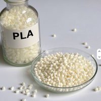Granulés de résine PLA translucide, granulés de plastique en acide polylactique pour ustensiles jetables écologiques