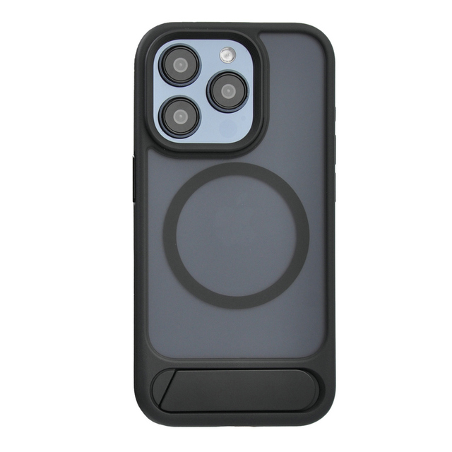High Quality Folding Metal Kickstand Magnetic Phone Case Anti-Shock Back Cover for iPhone 16 14 Pro Max Featuring Quality Rubber