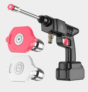<span class=keywords><strong>Pistola</strong></span> <span class=keywords><strong>de</strong></span> Lavado <span class=keywords><strong>de</strong></span> Alta Presión Inalámbrica Recargable para Auto, 21VF, Portátil, Autocebante, con Kit Completo <span class=keywords><strong>de</strong></span> Accesorios y Almacenamiento - Product Image 2