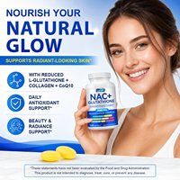 Complément alimentaire Lenm Antioxydant pour l'éclat et le blanchiment de la peau, NAC Glutathion en gélules molles avec collagène et vitamine C pour femmes