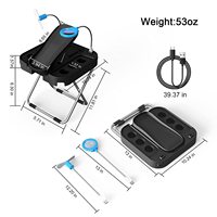 The Beauty Footrest for Easy At-Home Pedicures, No More Bending With LED Magnifier Fan Non-Slip Sturdy Legs & Built-in Storage