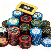Conception personnalisée de jetons de poker multi-faces de 14 grammes avec logos imprimables, adaptés aux soirées casino et aux divertissements