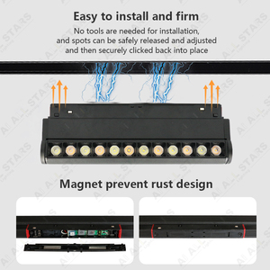 Lampe sur Rail magnétique à Led 50 w 48v Dc, montage en Surface, <span class=keywords><strong>Suspension</strong></span> magnétique encastrée, éclairage sur Rail, luminaires linéaires - Product Image 5