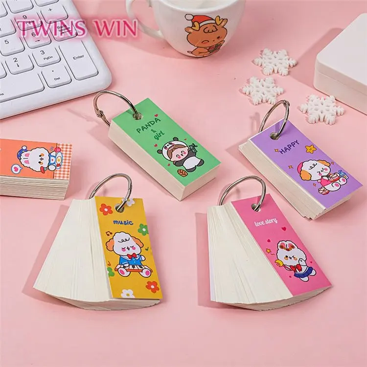 Attractive Style One-Horned Door Knocker Button Hoops Vocabulary Book Portable Blank Word Pad Notebook Notebook2526
