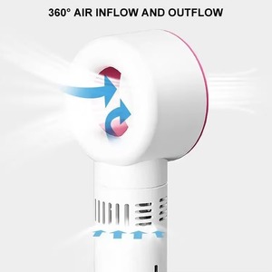 Ventilateur de bureau portatif sans pales 2-en-1, rechargeable par USB, mini ventilateur de refroidissement portable pour le camping en extérieur, les voyages et les trajets quotidiens - Product Image 5
