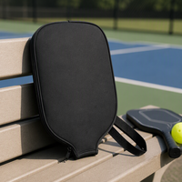 Sac de raquette de pickleball en cuir PU, étui triangulaire simple, léger