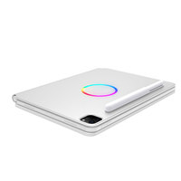 Étui Clavier Magique en Cuir pour iPad 12.9/13 Pro, Housse de Tablette Magnétique Fine avec Pavé Tactile Sans Fil MYJ6141