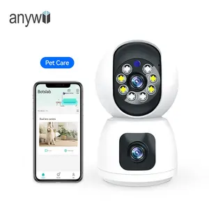 Anywii - Câmera de monitoramento de bebês com lente dupla, câmera de rede 1080P, wi-fi, com aplicativo IP, para bebês, venda imperdível