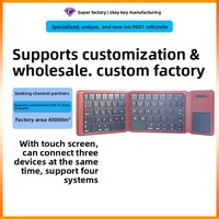 Keyboard Lipat Portabel Mini Nirkabel untuk Ponsel, Tablet, Laptop, dan Penggunaan Bisnis/Kantor