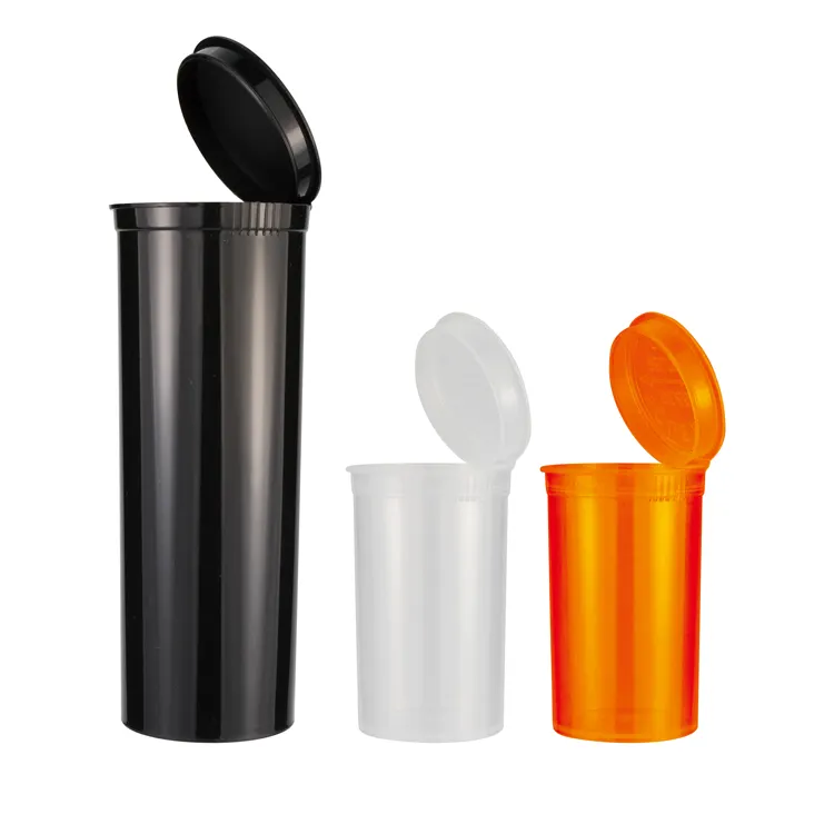 90mm 96mm 110mm 116mm 120mm Benutzer definierte schwarze Farbe Kinder sichere Fläschchen Geruchs neutrale Flasche Pp Squeeze Plastic Pill Pop Top Flasche