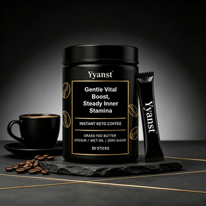 กาแฟคีโตสำเร็จรูปขายส่ง OEM บรรจุภัณฑ์ใหญ่ เพิ่มพลังอย่างอ่อนโยน เสริมความแข็งแกร่งภายใน ปราศจากน้ำตาล น้ำมัน MCT เนยจากวัวที่เลี้ยงด้วยหญ้า 30 ซอง - Product Image 4