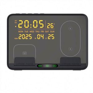 Jedi Mới Nhất Đồng Hồ Báo Thức Nhiệt Độ Lịch Hiển Thị 15W Nhanh Chóng Sạc Sạc Không Dây Sạc Cho Đồng Hồ Phổ Quát - Product Image 3