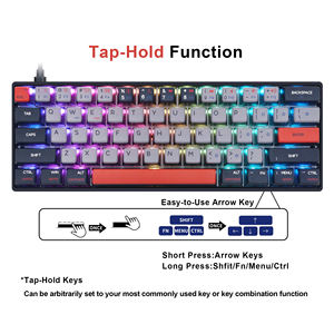 Skyloong 60% QMK VIA Clavier Mécanique avec 61 Touches KTT Commutateur Mécanique et <span class=keywords><strong>Gateron</strong></span> Axis Body Pudding Keycaps pour Win/Max PC - Product Image 2