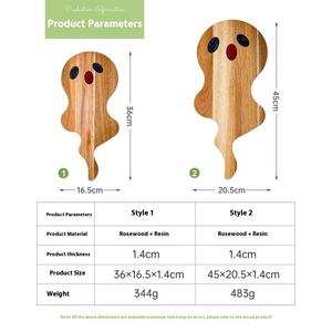 Planche à découper en bois d'acacia avec motif fantôme pour décoration d'Halloween, planche de service en résine, planche à charcuterie et à <span class=keywords><strong>fromage</strong></span> pour la cuisine - Product Image 2
